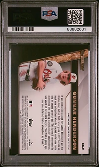 2023 Topps Update Black Gold Bg2 Gunnar Henderson PSA 9