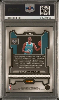 2023 Panini Prizm 152 Brandon Miller Ice PSA