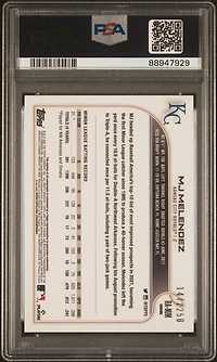 2022 Topps Chrome Rookie Autographs Ramjm Mj Melendez Purple Refractor PSA 10