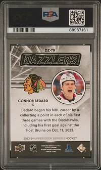 2023 Upper Deck Dazzlers Dz79 Connor Bedard PSA 9