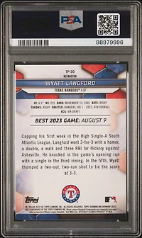 2023 Bowman's Best Top Prospects Tp30 Wyatt Langford Refractor PSA 10