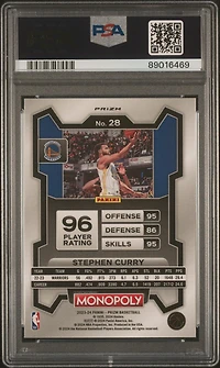 2023 Panini Prizm Monopoly 28 Stephen Curry Purple PSA 10