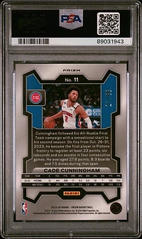 2023 Panini Prizm 11 Cade Cunningham Red Choice PSA 10