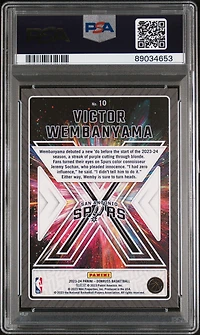 2023 Panini Donruss Great X-pectations 10 Victor Wembanyama PSA