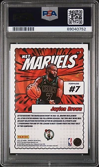 2023 Panini Donruss Net Marvels 4 Jaylen Brown PSA 9