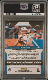 2020 Panini Prizm 325 Justin Herbert Variation PSA