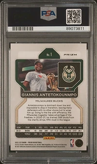 2021 Panini Prizm 1 Giannis Antetokounmpo Silver Prizm PSA 10