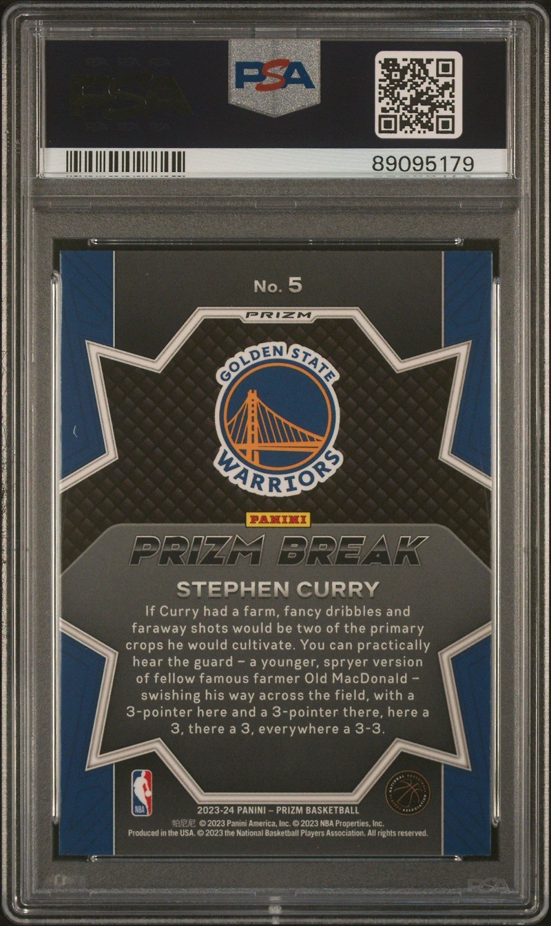 2023 Panini Prizm Prizm Break 5 Stephen Curry Silver Prizm PSA 10
