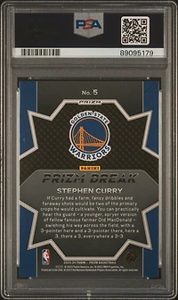 2023 Panini Prizm Prizm Break 5 Stephen Curry Silver Prizm PSA 10