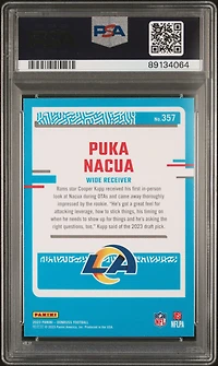 2023 Panini Donruss 357 Puka Nacua Press Proof Yellow PSA 10