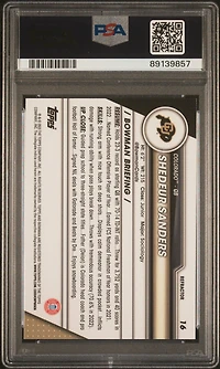 2023 Bowman University Chrome 16 Shedeur Sanders Refractor PSA 10