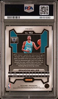2023 Panini Prizm 152 Brandon Miller Silver Prizm PSA