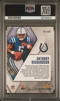 2023 Panini Phoenix 103 Anthony Richardson Fire Burst PSA 10