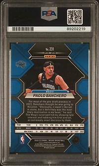 2022 Panini Mosaic 231 Paolo Banchero Mosaic PSA 10