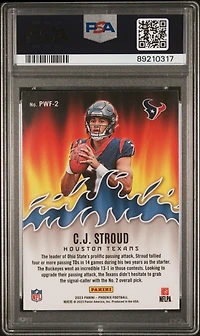 2023 Panini Phoenix Playing With Fire Pwf2 Cj Stroud PSA 10