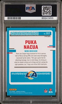 2023 Panini Donruss 357 Puka Nacua Optic Preview-red & Green PSA 10