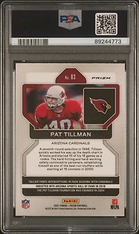 2021 Panini Prizm 83 Pat Tillman Red/white/blue Prizm PSA 9