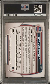 2023 Bowman Chrome Prospects Bcp3 Justin Crawford Green Refractor PSA 10