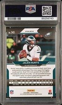 2020 Panini Prizm 343 Jalen Hurts Red Ice PSA 9