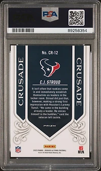 2023 Panini Rookies & Stars Crusade Cr12 Cj Stroud Longevity PSA 10