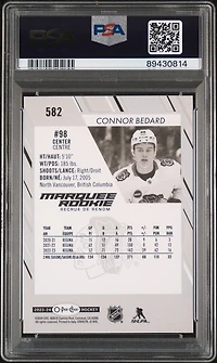 2023 Upper Deck O-pee-chee 582 Connor Bedard PSA 10