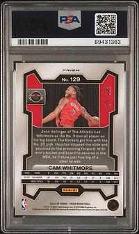 2023 Panini Prizm 129 Cam Whitmore Teal Ice PSA 9