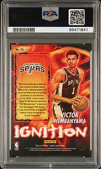 2023 Panini Nba Hoops Ignition 20 Victor Wembanyama PSA 10