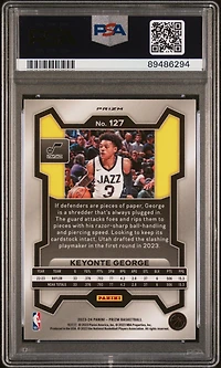 2023 Panini Prizm 127 Keyonte George Green Prizm PSA 10