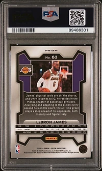 2023 Panini Prizm 63 Lebron James Ice PSA 10