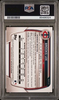 2023 Bowman Chrome Prospects Bcp31 Brooks Lee Yellow Lunar Crater Refractor PSA 10
