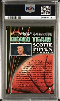 1992 Stadium Club Beam Team 5 Scottie Pippen PSA