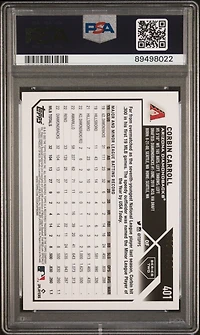 2023 Topps 401 Corbin Carroll Purple Foil PSA 9