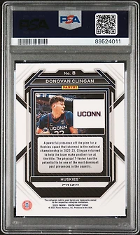2023 Panini Prizm Draft Picks Rated Prospects 8 Donovan Clingan Silver Prizm PSA 9