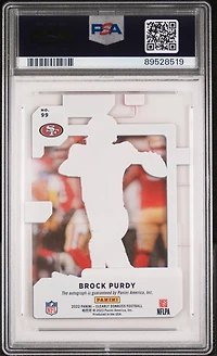 2022 Panini Clearly Donruss 99 Brock Purdy Autograph PSA 10