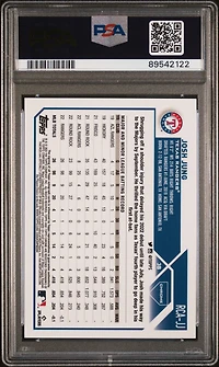 2023 Topps Chrome Logofractor Edition Refractor Chrome Autograph Rcajj Josh Jung PSA 10