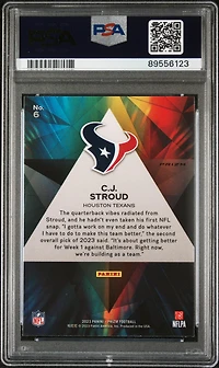 2023 Panini Prizm Prizmatic 6 Cj Stroud Green Wave PSA 10