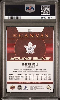 2020 Upper Deck Ud Canvas C222 Joseph Woll PSA 9