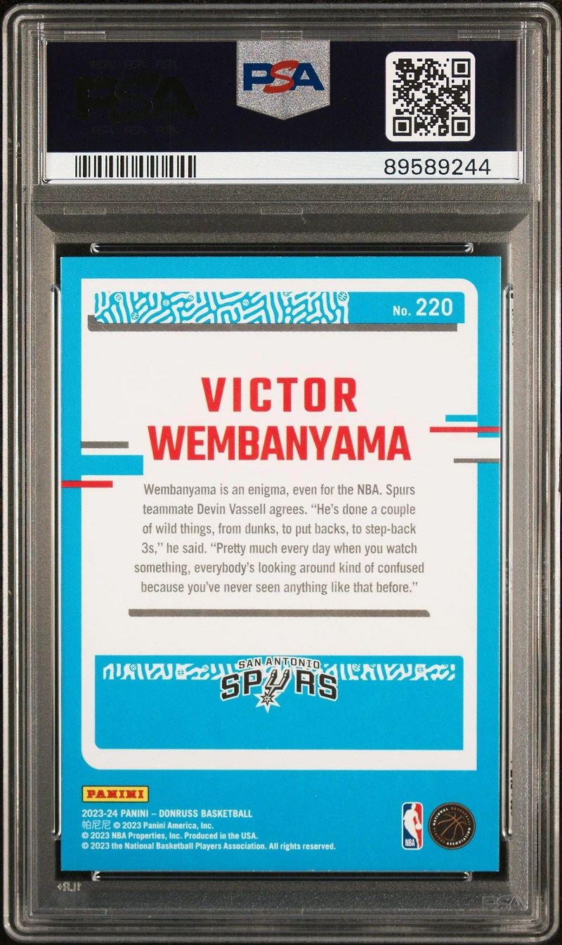 2023 Panini Donruss 220 Victor Wembanyama PSA