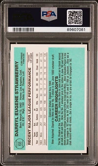 1984 Donruss 68 Darryl Strawberry PSA 9