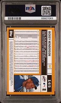 2002 Topps 165 Rickey Henderson PSA 10