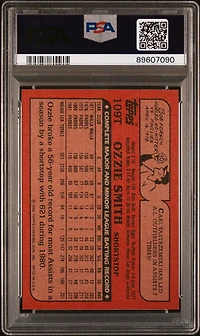 1982 Topps Traded 109t Ozzie Smith PSA 8