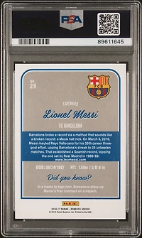 2016 Panini Donruss 29 Lionel Messi PSA 10