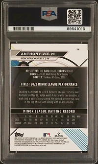2023 Topps Finest 26 Anthony Volpe PSA