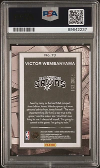 2023 Panini Court Kings 73 Victor Wembanyama PSA