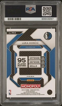 2023 Panini Prizm Monopoly All-star Ps3 Luka Doncic Purple PSA 10