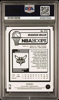 2023 Panini Nba Hoops 272 Brandon Miller Yellow PSA 10