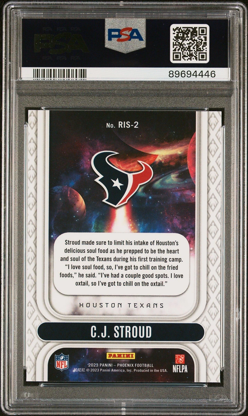 2023 Panini Phoenix Rookie Rising Ris2 Cj Stroud PSA 10