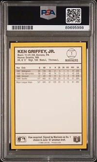 1990 Donruss Best A.l. 1 Ken Griffey Jr. PSA 9