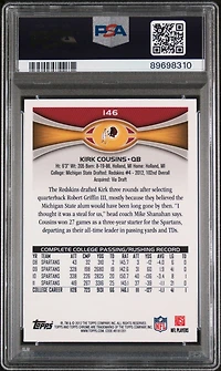 2012 Topps Chrome 146 Kirk Cousins PSA 9