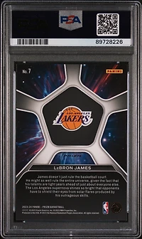 2023 Panini Prizm Deep Space 7 Lebron James Silver Prizm PSA 9